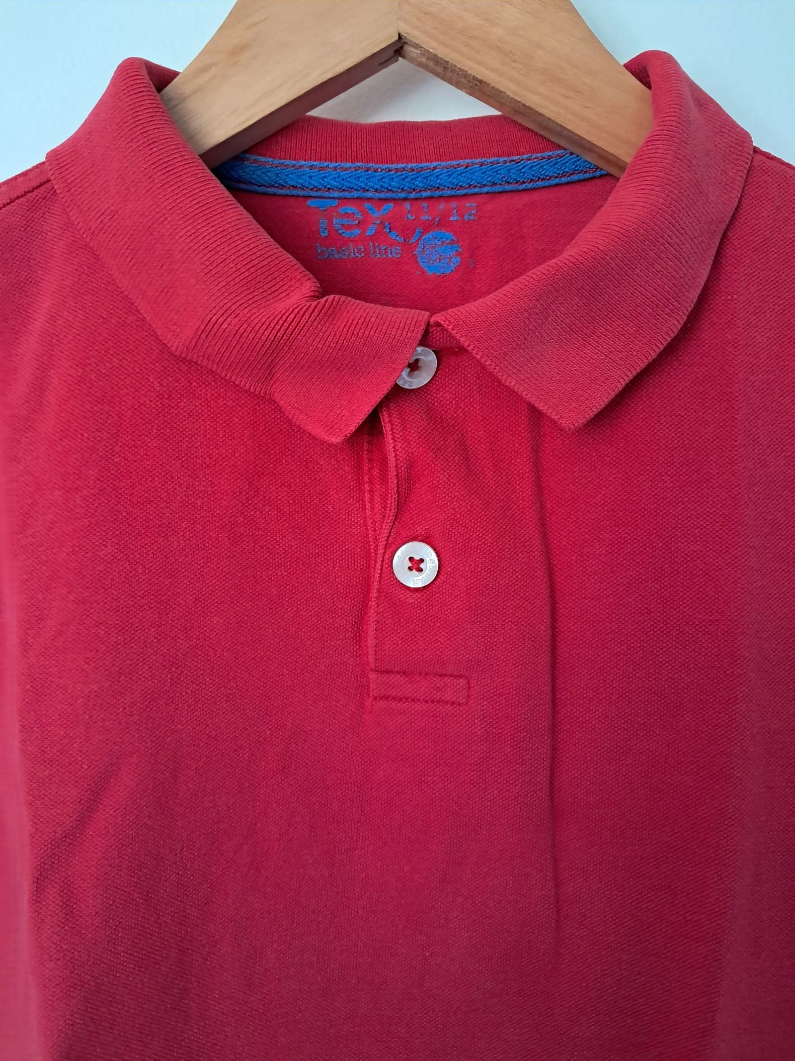 Polo manga curta tamanho 11-12 anos vermelho – photo 3